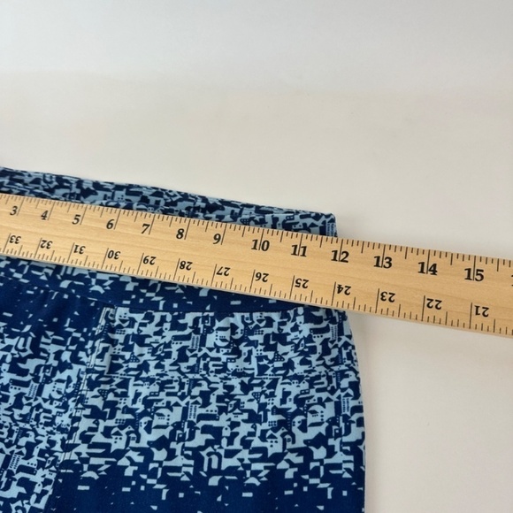 Lularoe Leggings Womens One Size Blue Striped Geometric - Picture 3 of 7